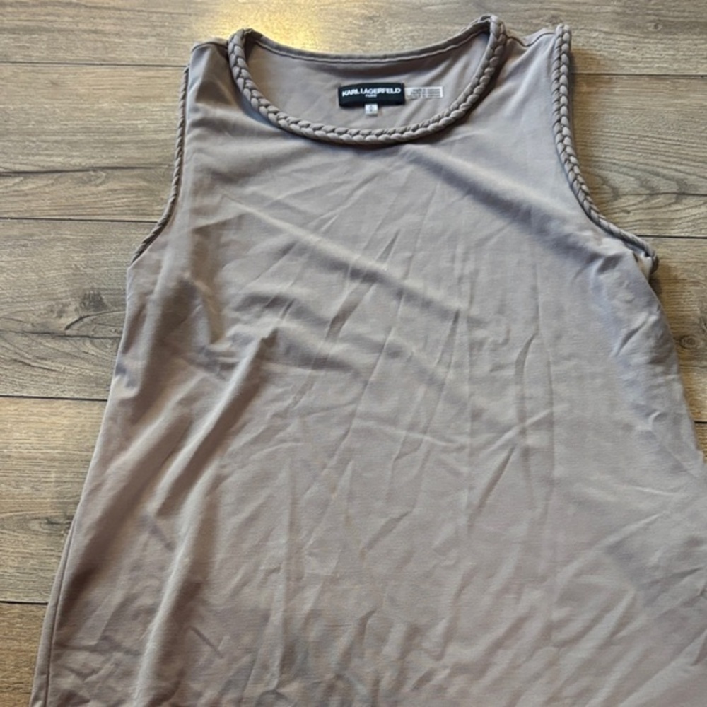 Karl Lagerfeld Taupe Tank Top